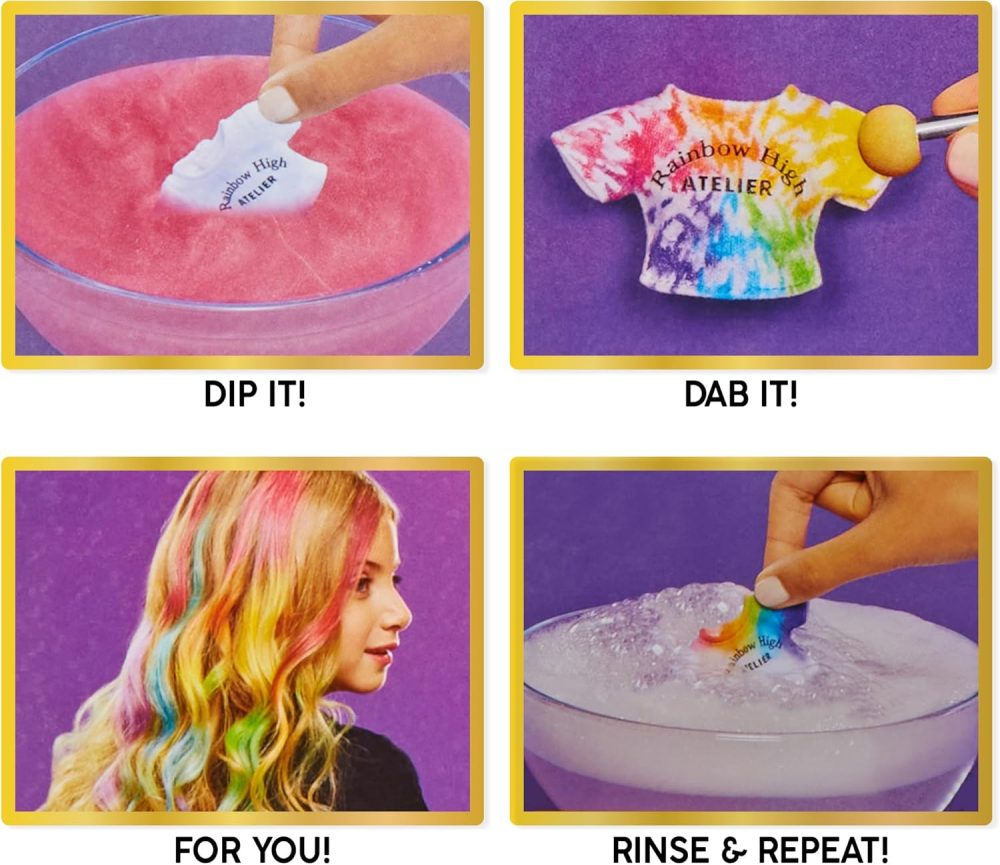 ⁦בובת אופנה ריינבו היי DIY צבעי מים - עיניים ירוקות⁩ – תמונה ⁦5⁩