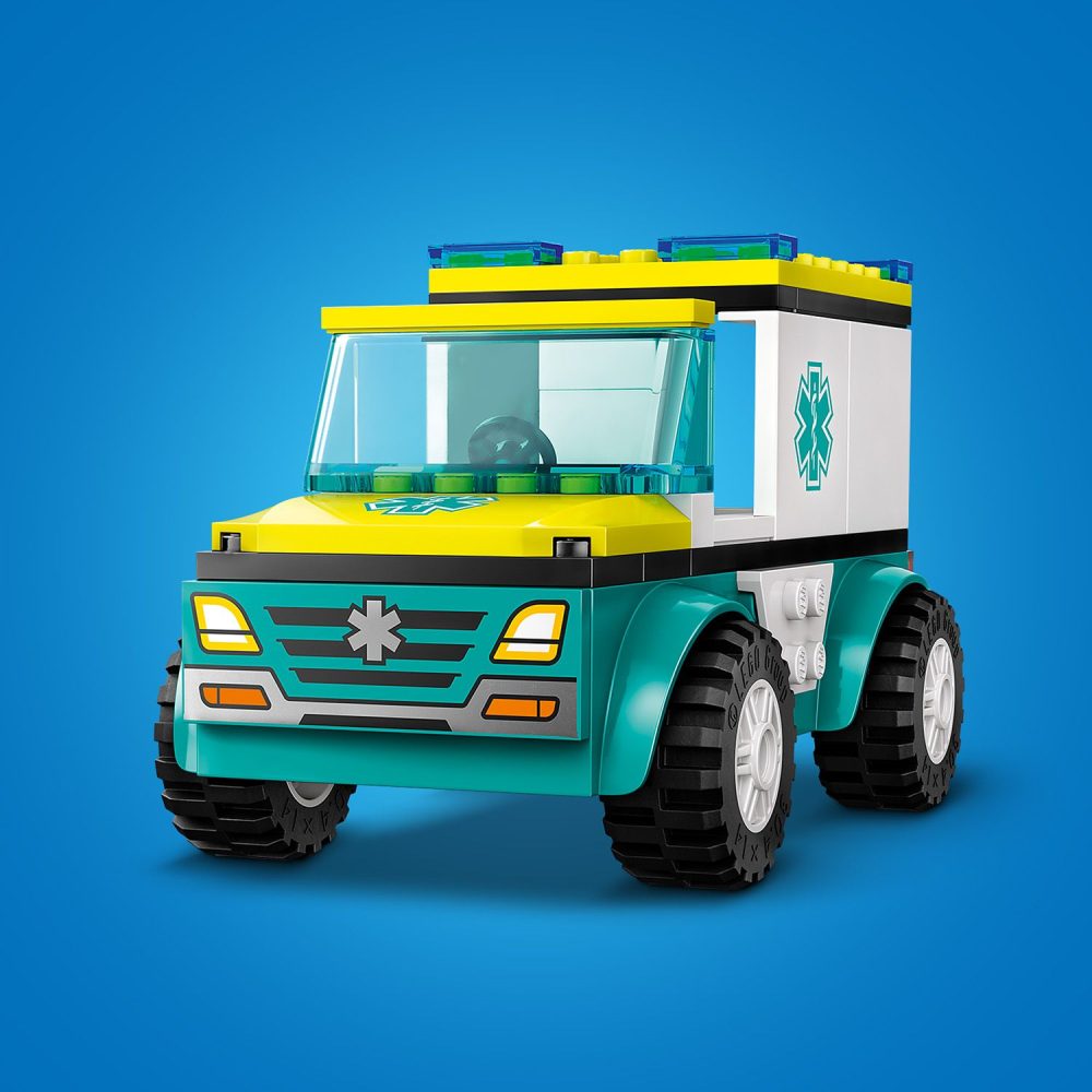 ⁦לגו סיטי - אמבולנס חירום וגולש סנובורד  60403⁩ – תמונה ⁦3⁩