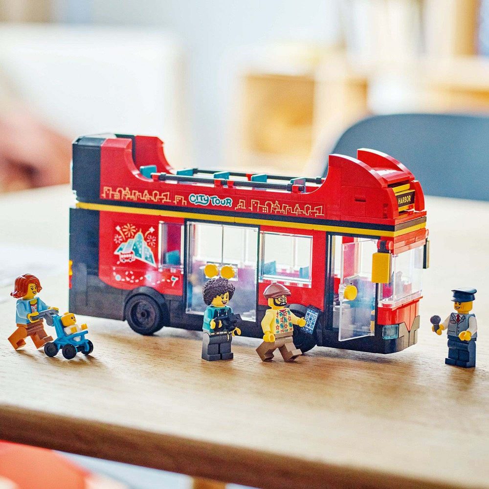 ⁦לגו סיטי - אוטובוס תיירות אדום דו קומתי   60407⁩ – תמונה ⁦3⁩