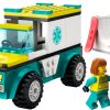 ⁦לגו סיטי - אמבולנס חירום וגולש סנובורד  60403⁩ – תמונה ⁦2⁩