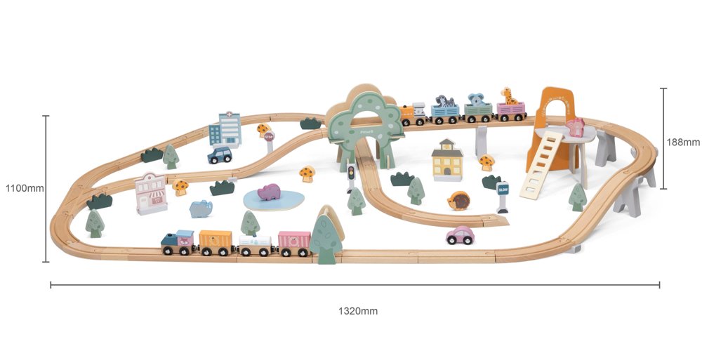 פולאר בי רכבת פסטל - 92 חלקים – תמונה 4